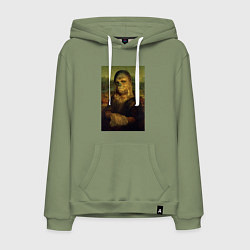 Толстовка-худи хлопковая мужская Чубакка - Мона Лиза, цвет: авокадо