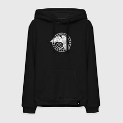 Мужская толстовка-худи Северный ворон в круге рун