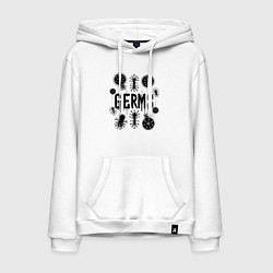 Мужская толстовка-худи Микробы вирусы и бактерии