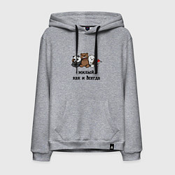 Мужская толстовка-худи Милый как и всегда