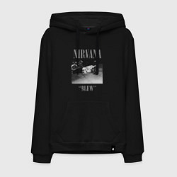 Толстовка-худи хлопковая мужская Nirvana blew, цвет: черный