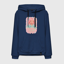 Мужская толстовка-худи Билли Айлиш в розовыми волосами