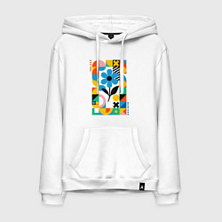 Толстовка-худи хлопковая мужская Fell alive, цвет: белый