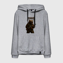 Мужская толстовка-худи ВМФ медведь с автоматом