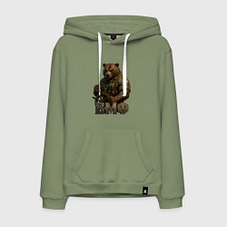 Мужская толстовка-худи ВМФ русский медведь за штурвалом