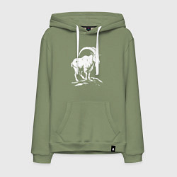 Мужская толстовка-худи Горный козел на скале