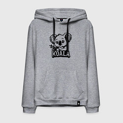 Мужская толстовка-худи Коала с листьями