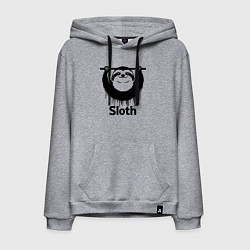 Мужская толстовка-худи Ленивец на турнике