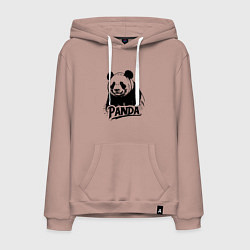 Мужская толстовка-худи Панда черной краской