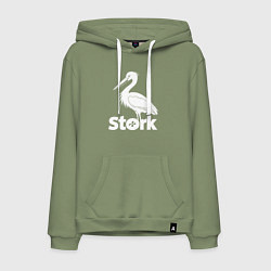 Мужская толстовка-худи Аисты в минимализме