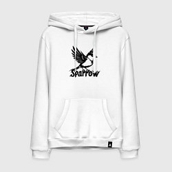 Мужская толстовка-худи Летящий воробей