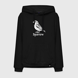 Мужская толстовка-худи Воробей в готическом стиле