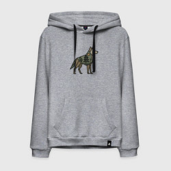 Мужская толстовка-худи Геометрический волк