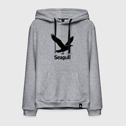 Мужская толстовка-худи Черная чайка