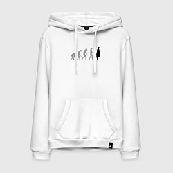 Толстовка-худи хлопковая мужская Эволюция Шерлока, цвет: белый