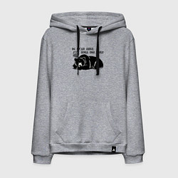 Мужская толстовка-худи Медведь - не буди лихо пока оно тихо