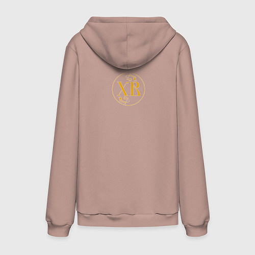 Мужская толстовка-худи Христос воскресе из мертвых желтый орнамент / Пыльно-розовый – фото 2