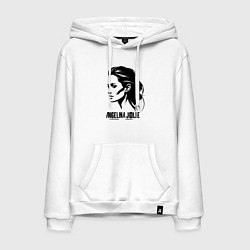 Мужская толстовка-худи Анджелина Джоли в профиль