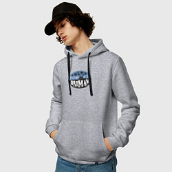 Толстовка-худи хлопковая мужская История Бэтмена, цвет: меланж — фото 2