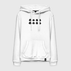 Мужская толстовка-худи Черные тыквы на Хэллоуин