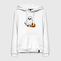 Мужская толстовка-худи Утенок в костюме приведения - Хэллоуин
