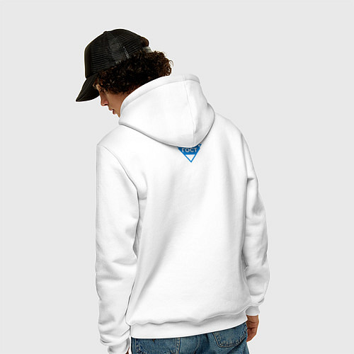 Мужская толстовка-худи Цельная сгущенная ностальгия / Белый – фото 4