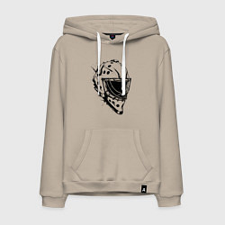 Толстовка-худи хлопковая мужская Черная вратарская маска, цвет: миндальный