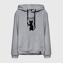 Мужская толстовка-худи Чёрный кот - бесите