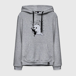 Мужская толстовка-худи Призрак с котиком среди летучих мышей