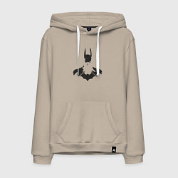 Толстовка-худи хлопковая мужская Batman shadow, цвет: миндальный