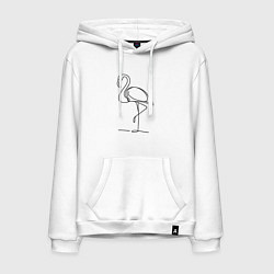 Мужская толстовка-худи Фламинго, лайн арт