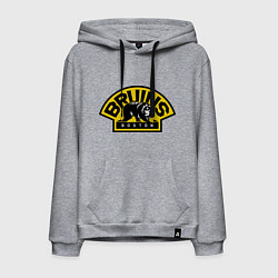 Толстовка-худи хлопковая мужская HC Boston Bruins Label, цвет: меланж