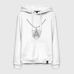 Толстовка-худи хлопковая мужская Dota 2: Alliance Medallion, цвет: белый