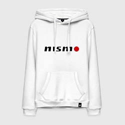 Толстовка-худи хлопковая мужская Nissan nismo, цвет: белый