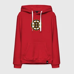 Толстовка-худи хлопковая мужская Boston Bruins, цвет: красный
