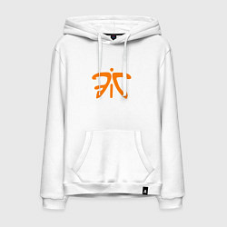 Толстовка-худи хлопковая мужская Fnatic Logo, цвет: белый