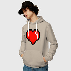 Толстовка-худи хлопковая мужская Minecraft Lover, цвет: миндальный — фото 2
