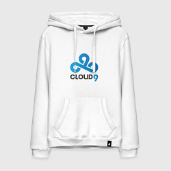 Толстовка-худи хлопковая мужская Cloud9, цвет: белый