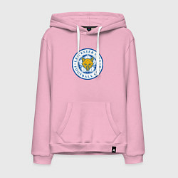 Толстовка-худи хлопковая мужская Leicester City FC цвета светло-розовый — фото 1