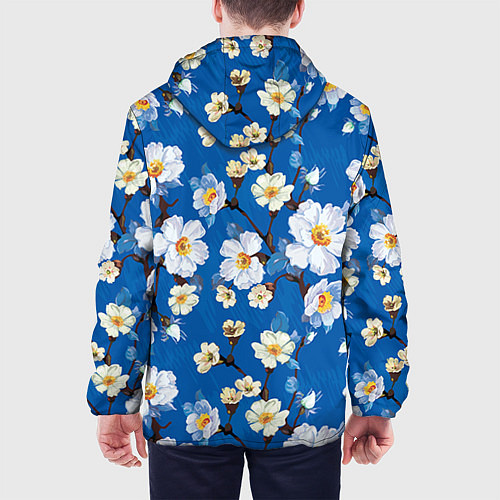 Мужская куртка Цветы ретро 5 / 3D-Белый – фото 4