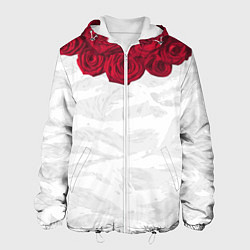 Куртка с капюшоном мужская Roses White, цвет: 3D-белый