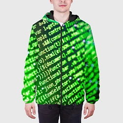 Куртка с капюшоном мужская Программирование 4, цвет: 3D-черный — фото 2