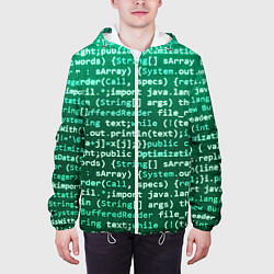 Куртка с капюшоном мужская Программирование 8, цвет: 3D-белый — фото 2