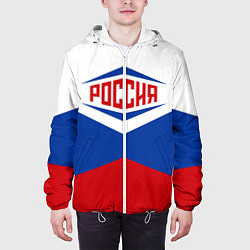 Куртка с капюшоном мужская Россия 2016, цвет: 3D-белый — фото 2
