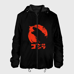 Куртка с капюшоном мужская Godzilla, цвет: 3D-черный
