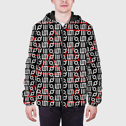 Куртка с капюшоном мужская 30 STM: Symbol Pattern, цвет: 3D-черный — фото 2