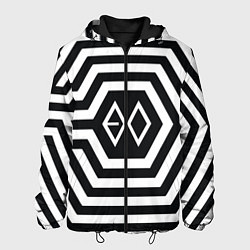 Куртка с капюшоном мужская EXO Geometry, цвет: 3D-черный