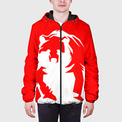 Куртка с капюшоном мужская Красный медведь, цвет: 3D-черный — фото 2