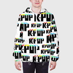 Куртка с капюшоном мужская K-pop Pattern, цвет: 3D-белый — фото 2