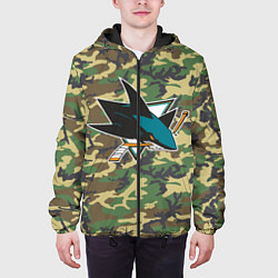 Куртка с капюшоном мужская Sharks Camouflage, цвет: 3D-черный — фото 2